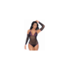 Body noir et violet et mitaines amovibles 